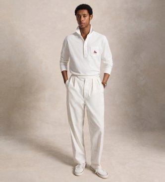 Polo Ralph Lauren Polo in piqué ricamato Classic Fit bianco
