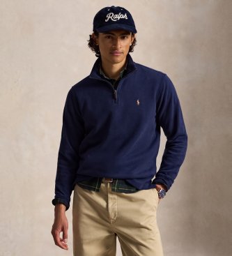 Polo Ralph Lauren Jersey de Estate-Rib con cremallera marino