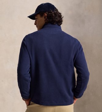 Polo Ralph Lauren Jersey de Estate-Rib con cremallera marino