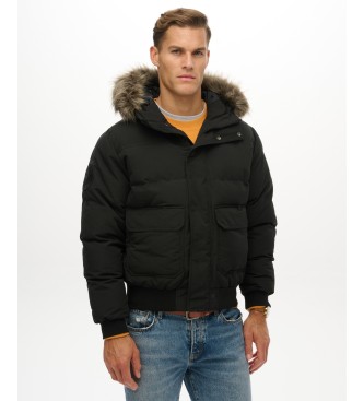 Superdry Everest Hooded Jacke schwarz