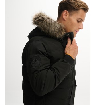 Superdry Everest Hooded Jacke schwarz
