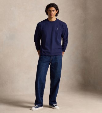 Polo Ralph Lauren Langärmeliges Jersey-Strickshirt marineblau
