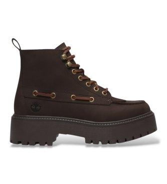 Timberland Botki skórzane Stone Street brązowe
