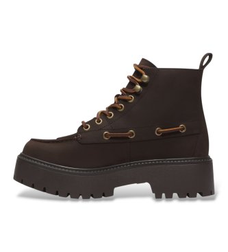 Timberland Botki skórzane Stone Street brązowe