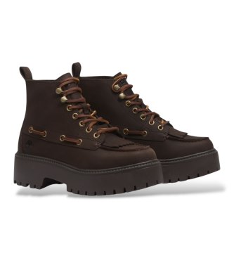 Timberland Botki skórzane Stone Street brązowe