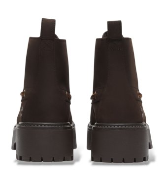 Timberland Botki skórzane Stone Street brązowe