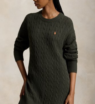 Polo Ralph Lauren Robe en laine et cachemire verte