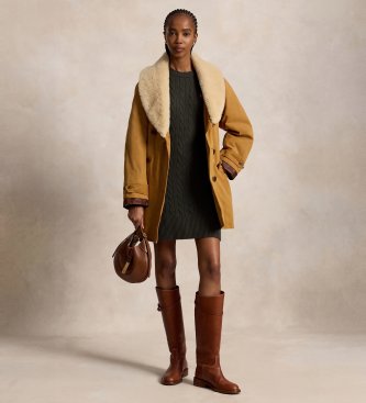 Polo Ralph Lauren Robe en laine et cachemire verte