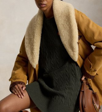 Polo Ralph Lauren Robe en laine et cachemire verte