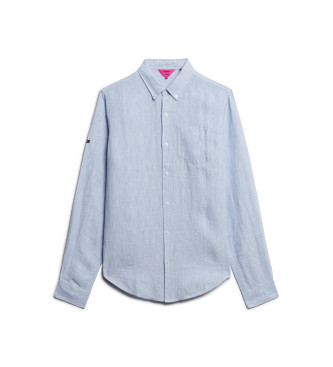 Superdry Studios Shirt in Blue Linen