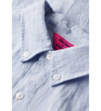 Superdry Studios Shirt in Blue Linen