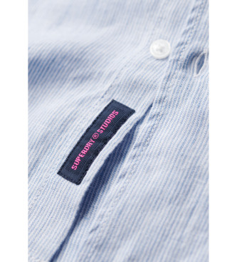 Superdry Studios Shirt in Blue Linen