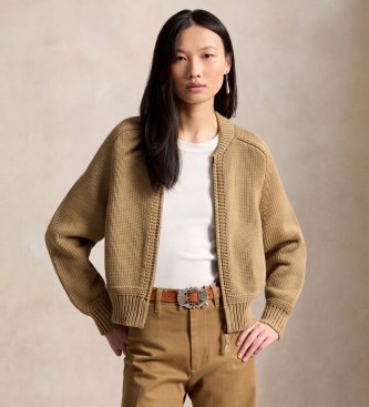 Polo Ralph Lauren Jersey de mezcla de algodón beige