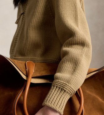 Polo Ralph Lauren Jersey de mezcla de algodón beige