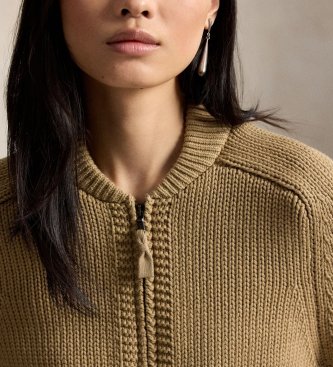 Polo Ralph Lauren Jersey de mezcla de algodón beige