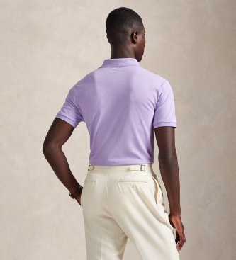 Polo Ralph Lauren Polo piqué elastyczne Custom Slim Fit liliowe