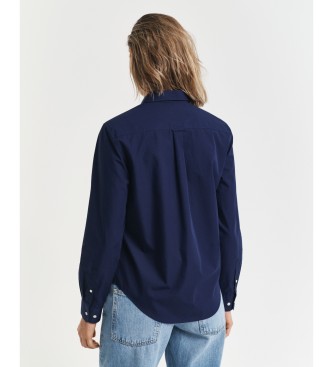 Gant Klassisches Regular-Fit-Popeline-Hemd marineblau