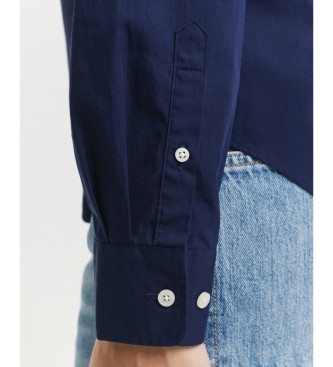 Gant Klassisches Regular-Fit-Popeline-Hemd marineblau