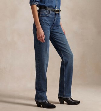 Polo Ralph Lauren Jeans dritti a vita alta blu