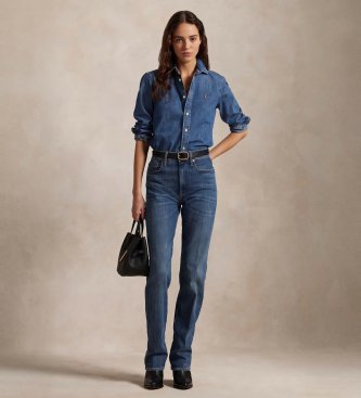 Polo Ralph Lauren Jeans dritti a vita alta blu