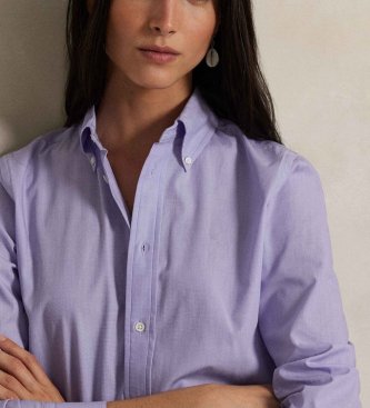 Polo Ralph Lauren Lilla skjorte i elastisk fil-à-fil bomuld