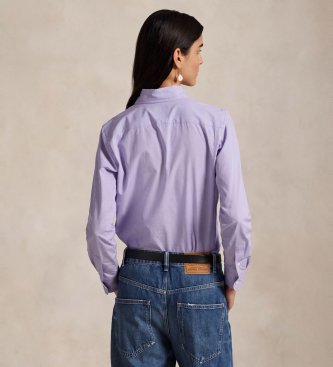 Polo Ralph Lauren Lilla skjorte i elastisk fil-à-fil bomuld