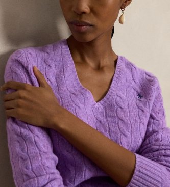 Polo Ralph Lauren Lilac cashmere and wool sweater
