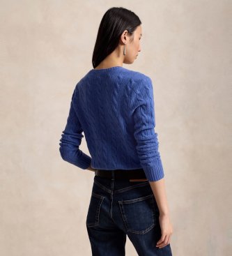 Polo Ralph Lauren Blauwe kasjmier- en wollen trui