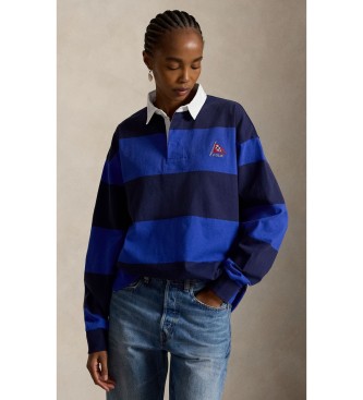 Polo Ralph Lauren Rugby-Shirt Big Fit gestrickt blau