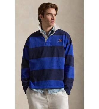 Polo Ralph Lauren Rugby-Shirt Big Fit gestrickt blau