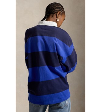 Polo Ralph Lauren Rugby-Shirt Big Fit gestrickt blau