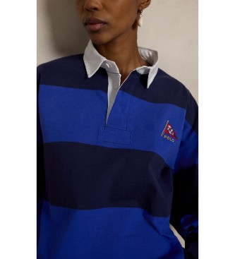 Polo Ralph Lauren Rugby-Shirt Big Fit gestrickt blau