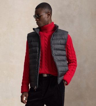 Polo Ralph Lauren Czarna składana kamizelka puchowa Colden