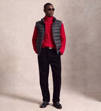 Polo Ralph Lauren Czarna składana kamizelka puchowa Colden