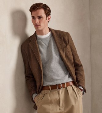 Polo Ralph Lauren Sweat-shirt en molleton RL gris