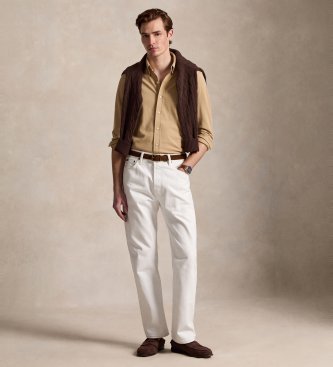 Polo Ralph Lauren Camicia in piqué ultraleggero beige