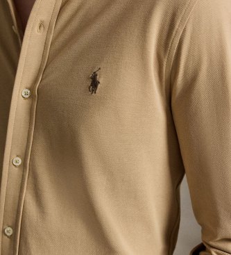 Polo Ralph Lauren Camicia in piqué ultraleggero beige