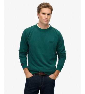 Superdry Sudadera Essential Logo Raglán verde