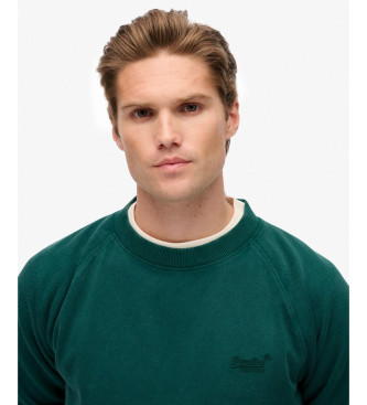 Superdry Sudadera Essential Logo Raglán verde