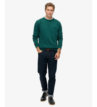 Superdry Sudadera Essential Logo Raglán verde