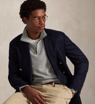 Polo Ralph Lauren Estate-Rib Tröja med kort dragkedja