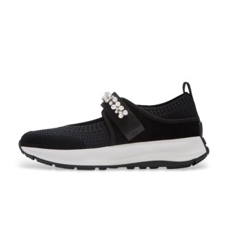 Fitflop Superge F-Mode FloPearl & Crystal Mary-Jane črne