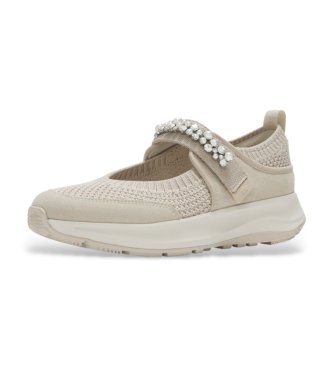 Fitflop Superge F-Mode FloPearl & Crystal Mary-Jane taupe