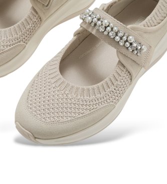 Fitflop Superge F-Mode FloPearl & Crystal Mary-Jane taupe
