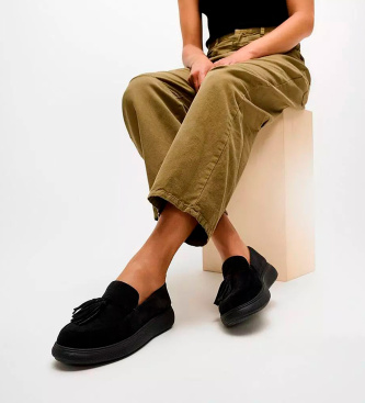 Fitflop Črne semiš mokasinke Iq-Comff