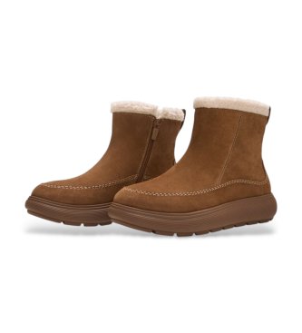 Fitflop Škornji iz usnja Iq-Comff rjave barve