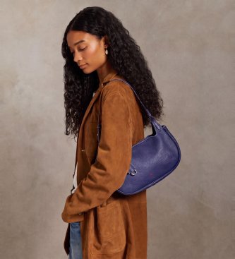 Polo Ralph Lauren Torba na ramo Polo Play iz usnja, mornarsko modra