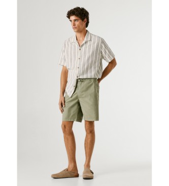 Pepe Jeans Green Relaxed Pull On Poplin Shorts