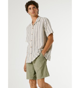 Pepe Jeans Green Relaxed Pull On Poplin Shorts