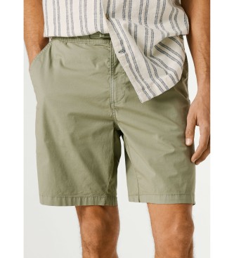 Pepe Jeans Green Relaxed Pull On Poplin Shorts